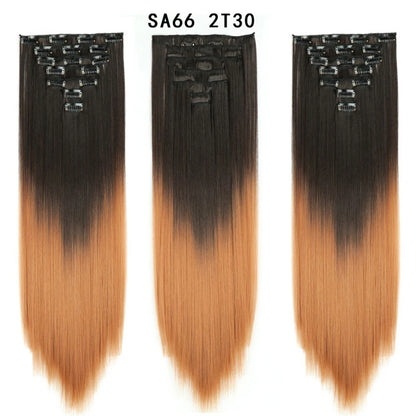 Premium 22" Long Straight Clip-In Hair Extensions (7-Piece Set) | D'AuraHaven