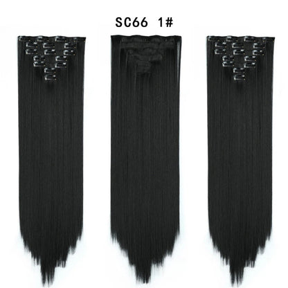 Premium 22" Long Straight Clip-In Hair Extensions (7-Piece Set) | D'AuraHaven