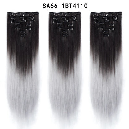 Premium 22" Long Straight Clip-In Hair Extensions (7-Piece Set) | D'AuraHaven