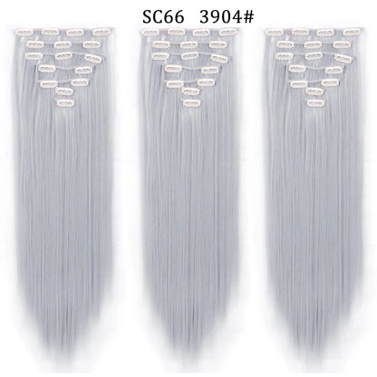 Premium 22" Long Straight Clip-In Hair Extensions (7-Piece Set) | D'AuraHaven