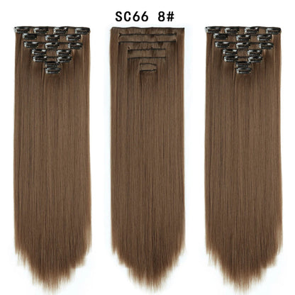 Premium 22" Long Straight Clip-In Hair Extensions (7-Piece Set) | D'AuraHaven