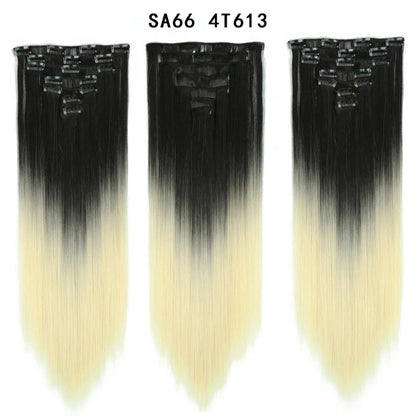 Premium 22" Long Straight Clip-In Hair Extensions (7-Piece Set) | D'AuraHaven