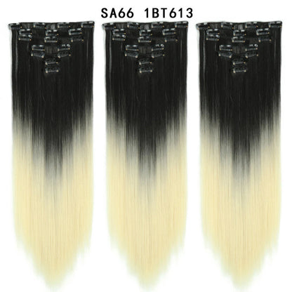 Premium 22" Long Straight Clip-In Hair Extensions (7-Piece Set) | D'AuraHaven