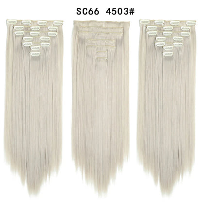 Premium 22" Long Straight Clip-In Hair Extensions (7-Piece Set) | D'AuraHaven