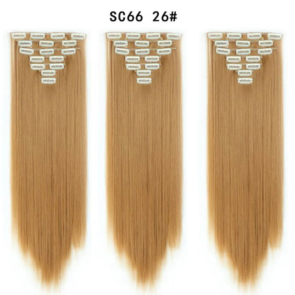 Premium 22" Long Straight Clip-In Hair Extensions (7-Piece Set) | D'AuraHaven