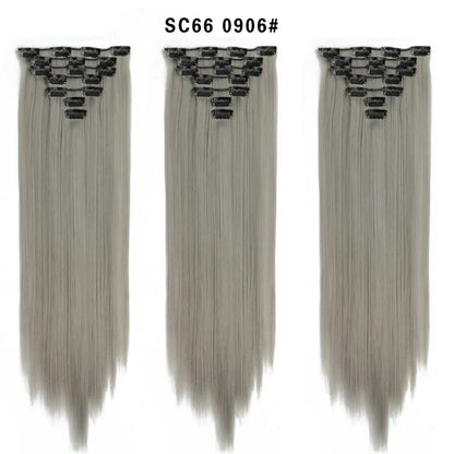 Premium 22" Long Straight Clip-In Hair Extensions (7-Piece Set) | D'AuraHaven