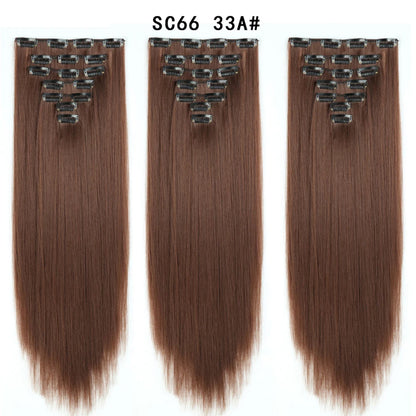 Premium 22" Long Straight Clip-In Hair Extensions (7-Piece Set) | D'AuraHaven