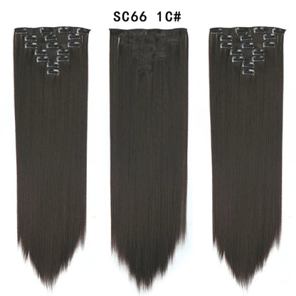 Premium 22" Long Straight Clip-In Hair Extensions (7-Piece Set) | D'AuraHaven