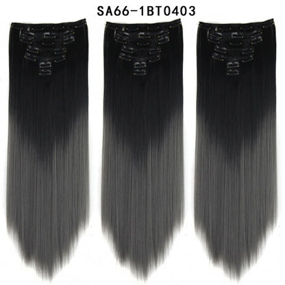 Premium 22" Long Straight Clip-In Hair Extensions (7-Piece Set) | D'AuraHaven