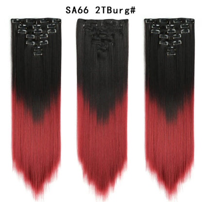 Premium 22" Long Straight Clip-In Hair Extensions (7-Piece Set) | D'AuraHaven