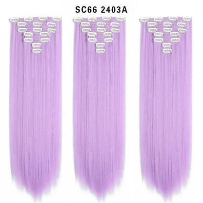 Premium 22" Long Straight Clip-In Hair Extensions (7-Piece Set) | D'AuraHaven