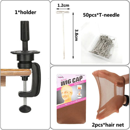 Premium Canvas Block Mannequin Head | Heavy-Duty Wig Making & Styling Base | D'AuraHaven