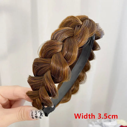 Bohemian Synthetic Braided Headband | Stretch Twist Hair Band | D'AuraHaven