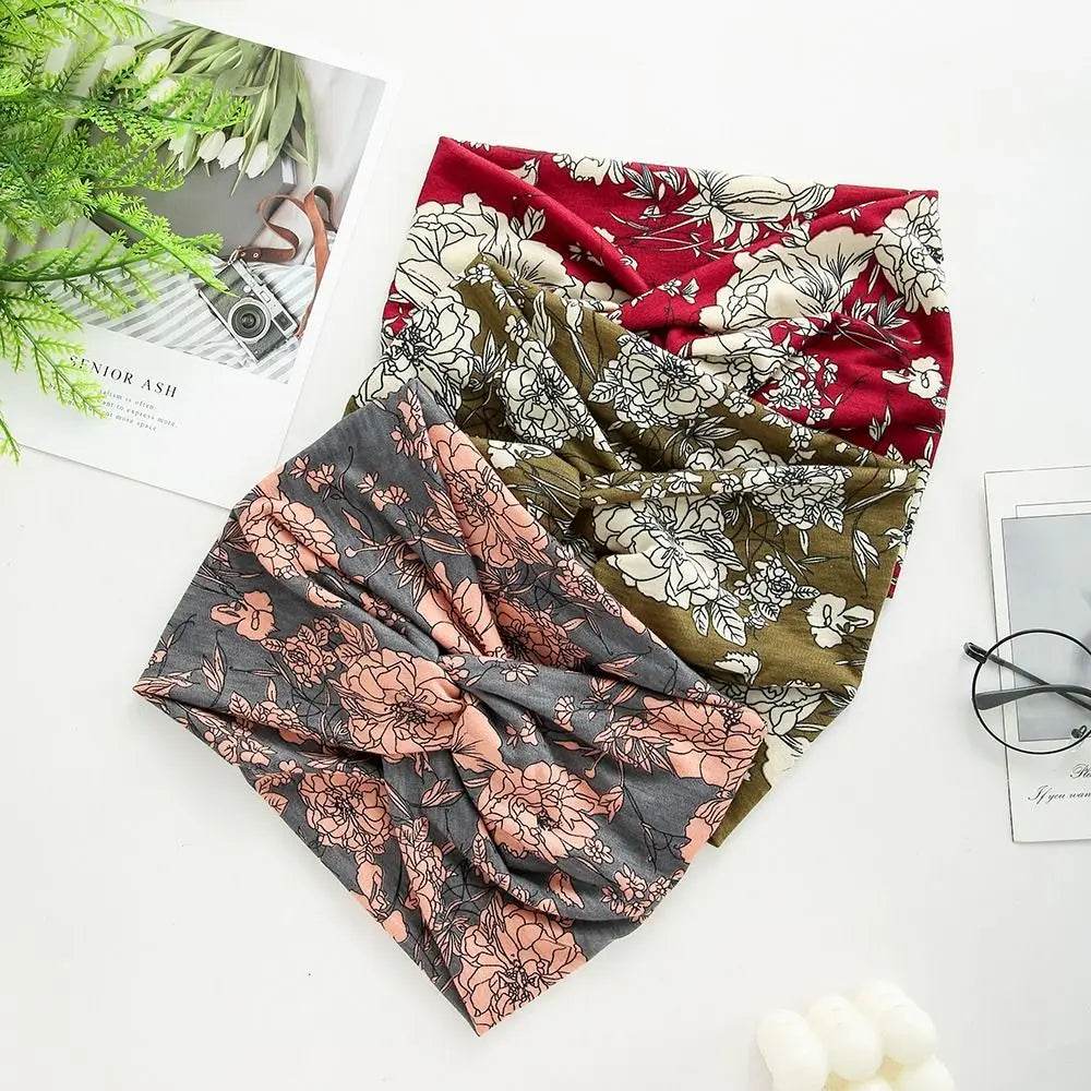 Luxe Extra-Large Twisted Turban Headband | Wide Non-Slip Workout Head Wrap | D'AuraHaven