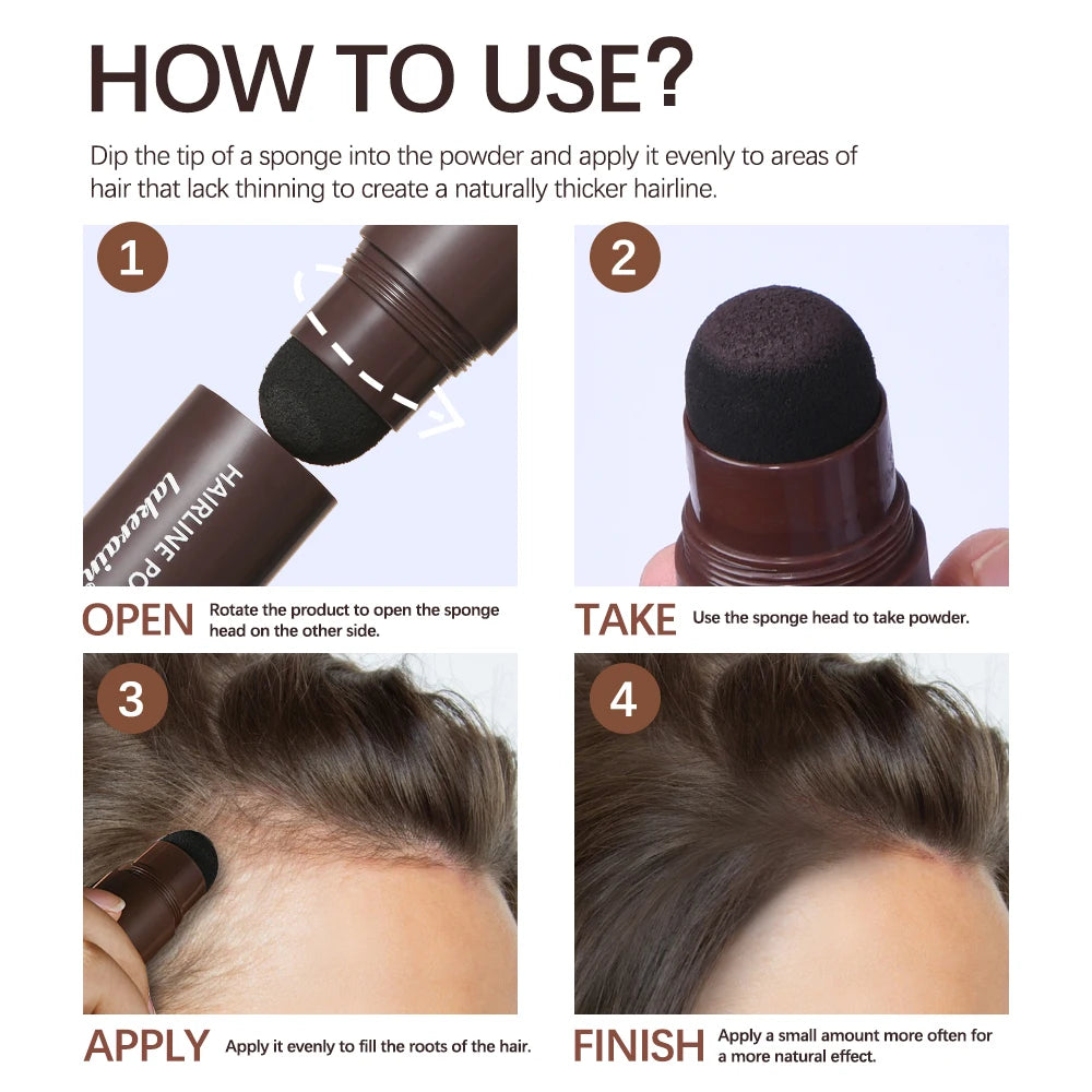 Premium Waterproof Hairline Shadow Powder | Instant Root Touch-Up & Contour Stick | D'AuraHaven