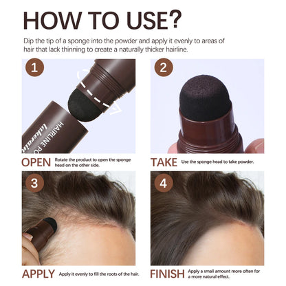 Premium Waterproof Hairline Shadow Powder | Instant Root Touch-Up & Contour Stick | D'AuraHaven