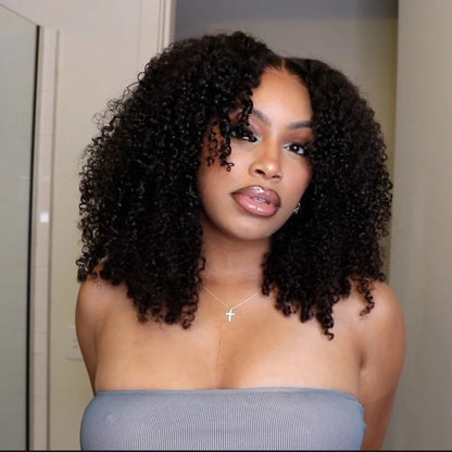 10A Grade Glueless Kinky Curly Wig | Ready-to-Wear 6x5 HD Lace Pre-Bleached Human Hair | D'AuraHaven