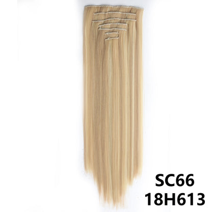 D'AuraHaven LuxVolume™ 24" Long Straight Clip-In Hair Extensions (7-Pcs Set)