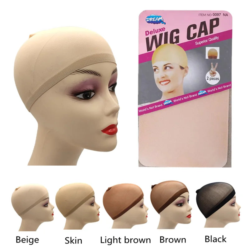 Premium Ultra-Thin Stocking Wig Caps | 2-Pack High-Stretch Mesh Hair Nets | D'AuraHaven