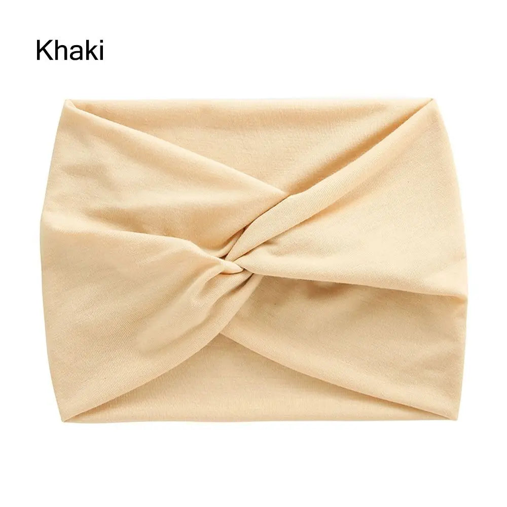 Luxe Extra-Large Twisted Turban Headband | Wide Non-Slip Workout Head Wrap | D'AuraHaven