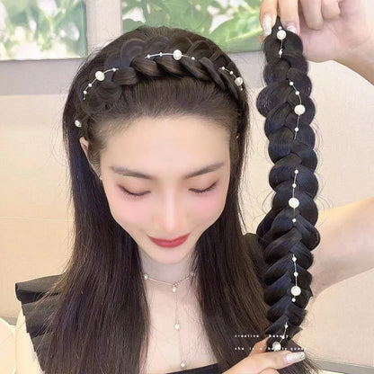 Bohemian Synthetic Braided Headband | Stretch Twist Hair Band | D'AuraHaven