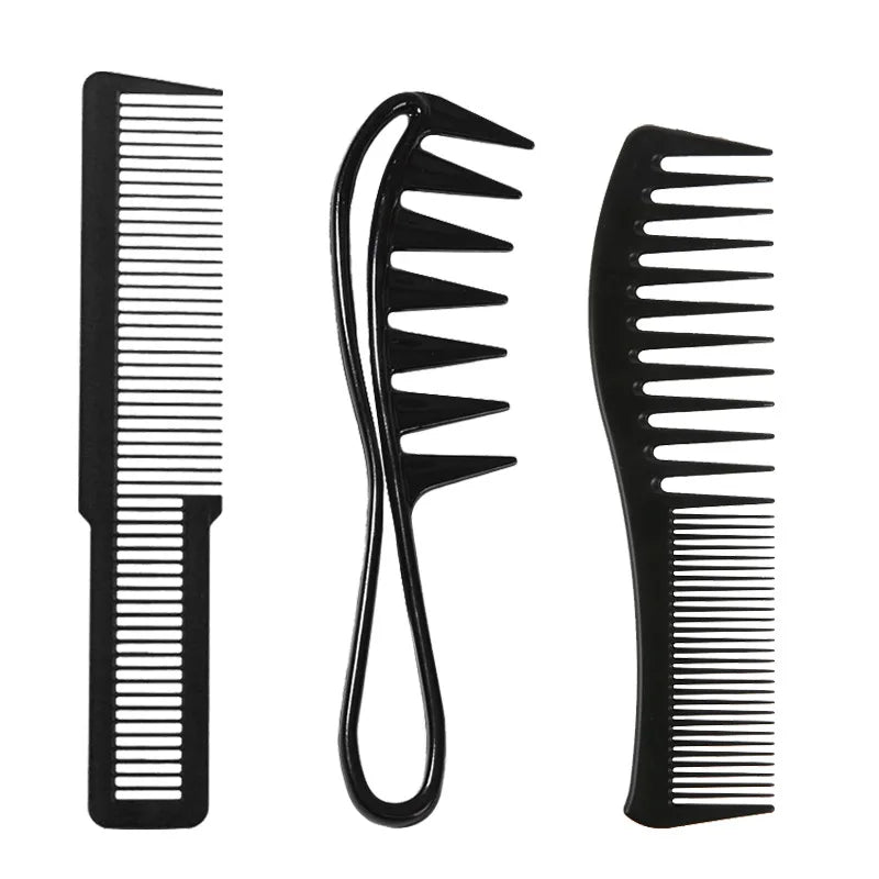 Premium Wide-Tooth Detangling Comb Set | Anti-Frizz Styling Tools for Curly Hair & Wigs | D'AuraHaven