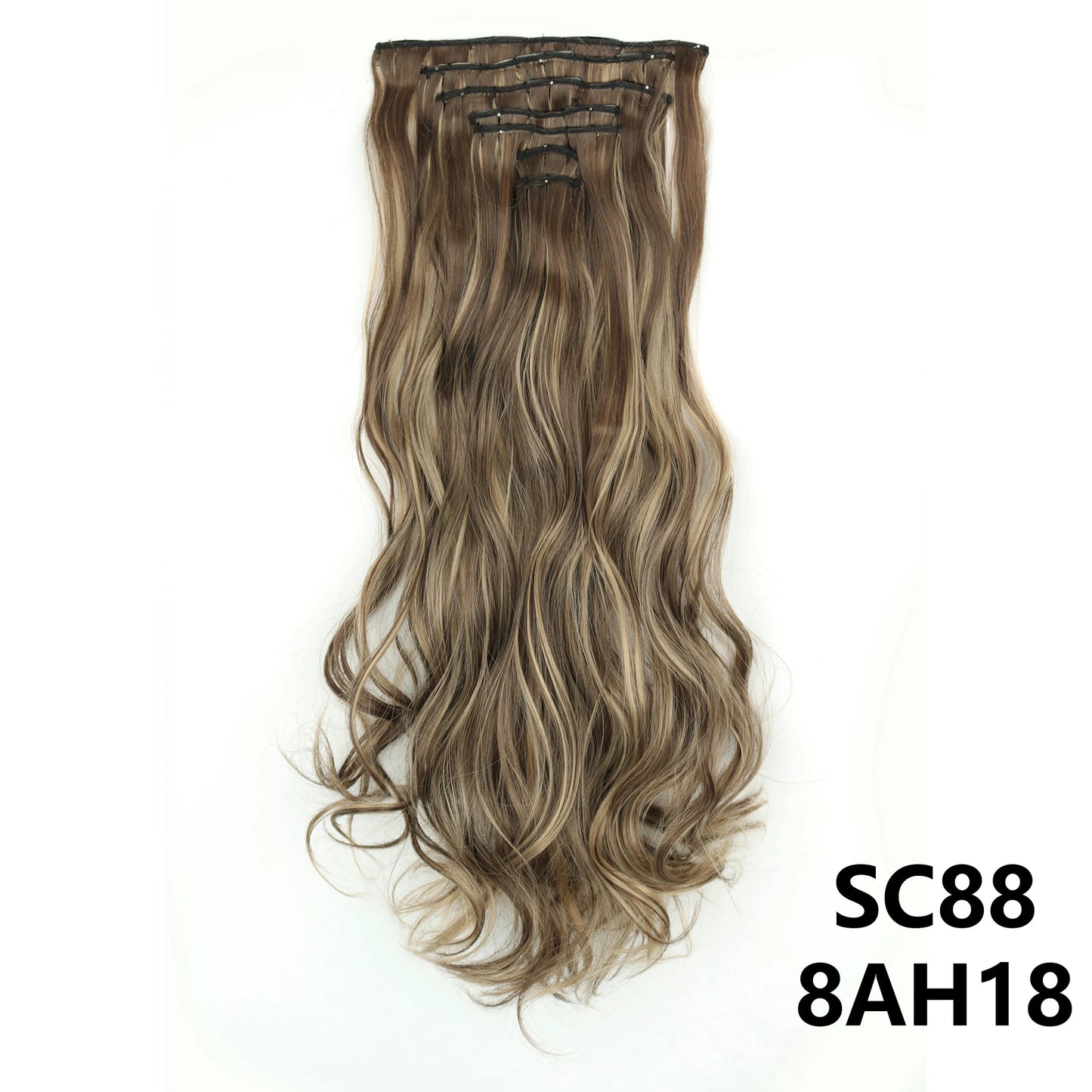 D'AuraHaven LuxVolume™ 24" Long Straight Clip-In Hair Extensions (7-Pcs Set)