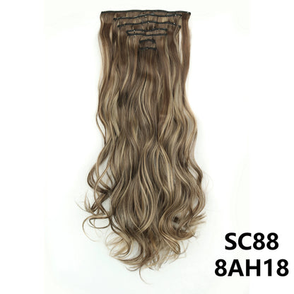 D'AuraHaven LuxVolume™ 24" Long Straight Clip-In Hair Extensions (7-Pcs Set)