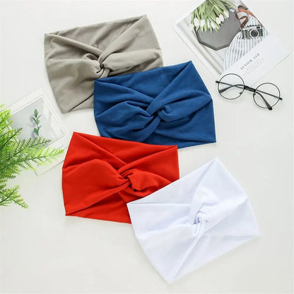 Luxe Extra-Large Twisted Turban Headband | Wide Non-Slip Workout Head Wrap | D'AuraHaven