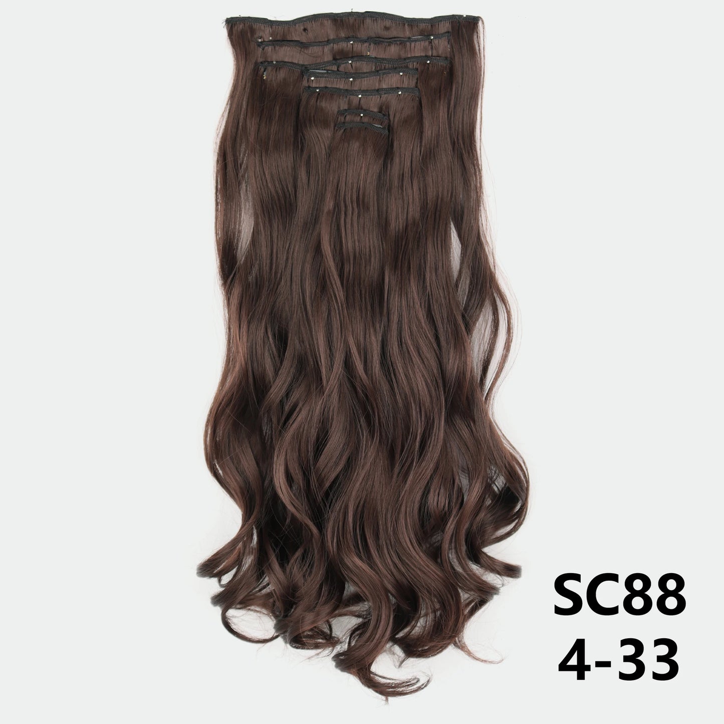 D'AuraHaven LuxVolume™ 24" Long Straight Clip-In Hair Extensions (7-Pcs Set)