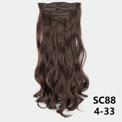 D'AuraHaven LuxVolume™ 24" Long Straight Clip-In Hair Extensions (7-Pcs Set)
