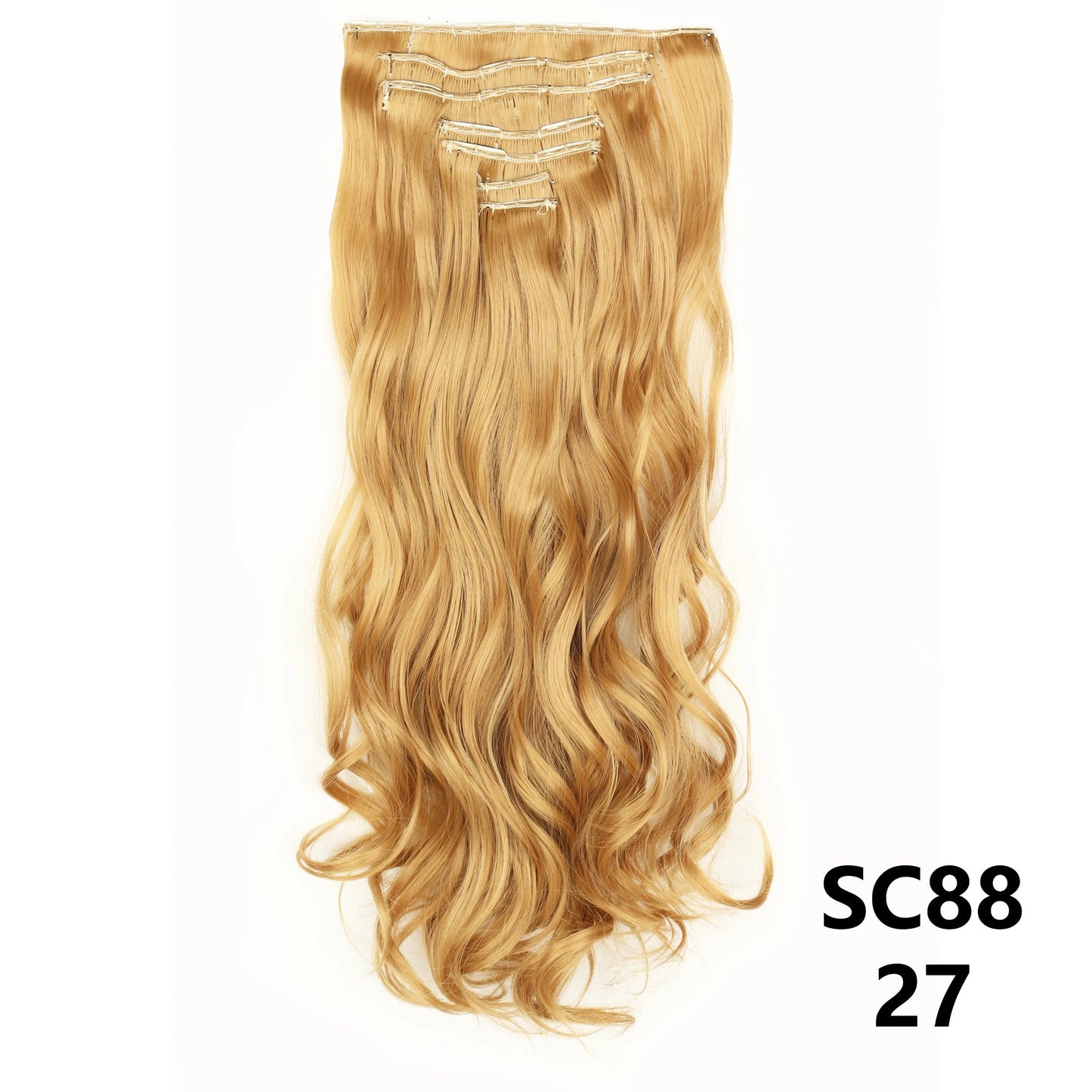 D'AuraHaven LuxVolume™ 24" Long Straight Clip-In Hair Extensions (7-Pcs Set)