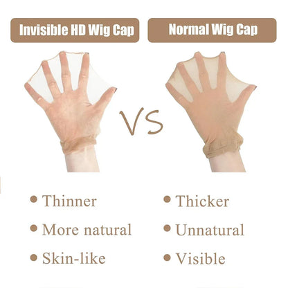 Premium HD Invisible Wig Caps | High-Stretch Seamless Nylon Mesh Nets | D'AuraHaven