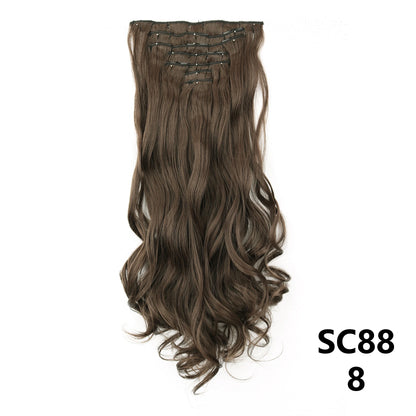 D'AuraHaven LuxVolume™ 24" Long Straight Clip-In Hair Extensions (7-Pcs Set)