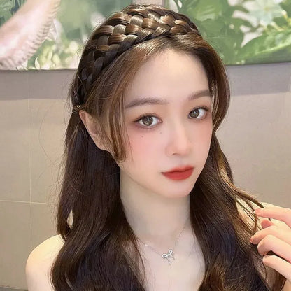Bohemian Synthetic Braided Headband | Stretch Twist Hair Band | D'AuraHaven
