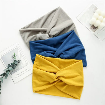 Luxe Extra-Large Twisted Turban Headband | Wide Non-Slip Workout Head Wrap | D'AuraHaven