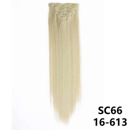 D'AuraHaven LuxVolume™ 24" Long Straight Clip-In Hair Extensions (7-Pcs Set)