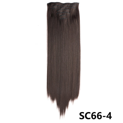 D'AuraHaven LuxVolume™ 24" Long Straight Clip-In Hair Extensions (7-Pcs Set)