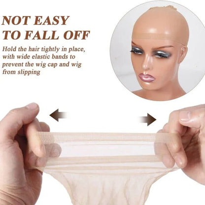 Premium HD Invisible Wig Caps | High-Stretch Seamless Nylon Mesh Nets | D'AuraHaven