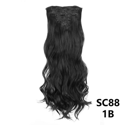 D'AuraHaven LuxVolume™ 24" Long Straight Clip-In Hair Extensions (7-Pcs Set)