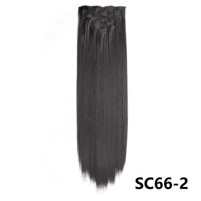 D'AuraHaven LuxVolume™ 24" Long Straight Clip-In Hair Extensions (7-Pcs Set)