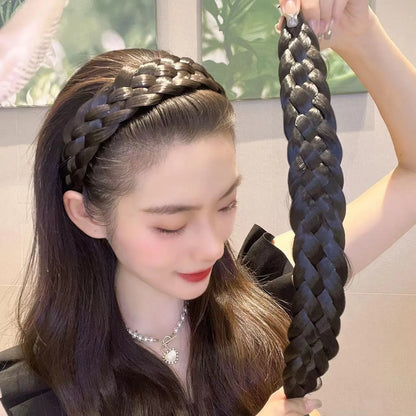 Bohemian Synthetic Braided Headband | Stretch Twist Hair Band | D'AuraHaven