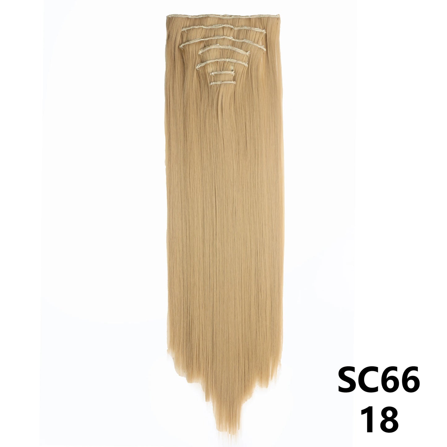 D'AuraHaven LuxVolume™ 24" Long Straight Clip-In Hair Extensions (7-Pcs Set)
