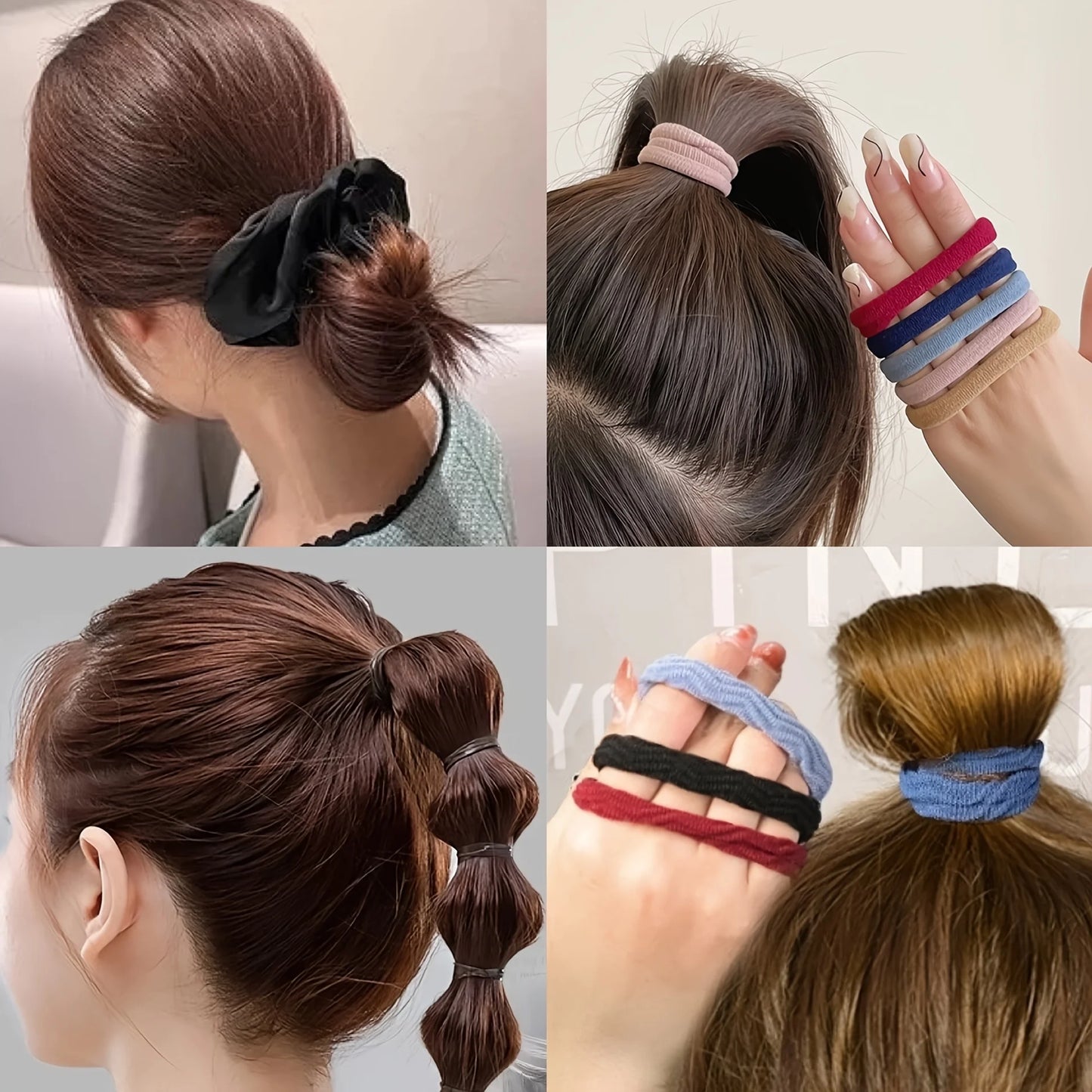 1109-Piece Ultimate Dark Hair Accessories Mega Kit | Seamless Elastics & Scrunchies Set | D'AuraHaven