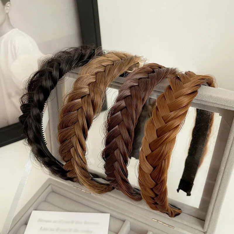 Bohemian Synthetic Braided Headband | Stretch Twist Hair Band | D'AuraHaven