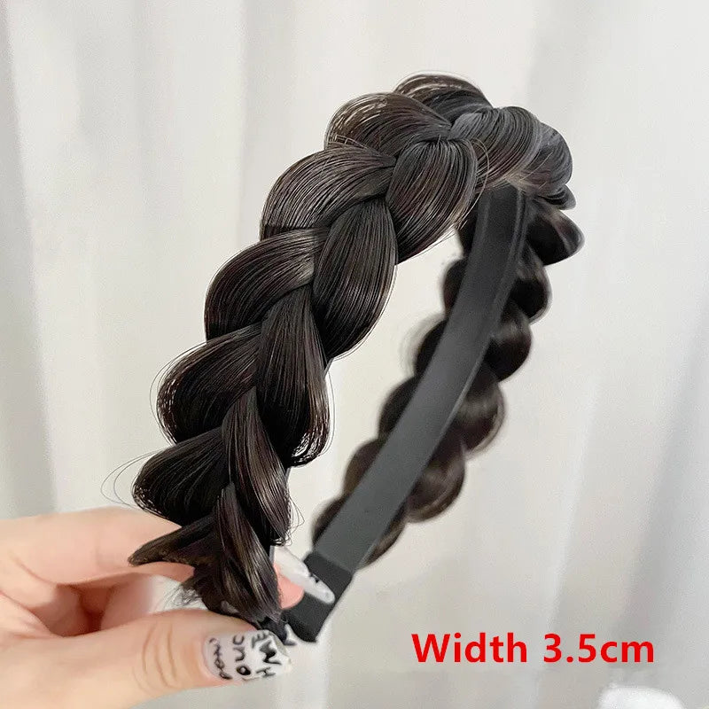 Bohemian Synthetic Braided Headband | Stretch Twist Hair Band | D'AuraHaven