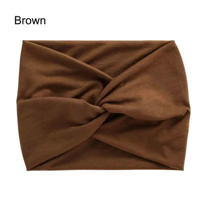 Luxe Extra-Large Twisted Turban Headband | Wide Non-Slip Workout Head Wrap | D'AuraHaven