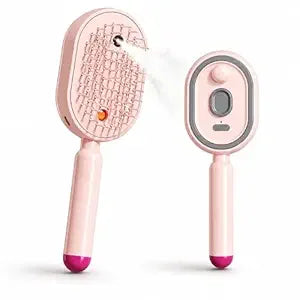 Electric Steam Air Cushion Massage Comb | Self-Cleaning Anti-Static Nano-Spray Hair Brush | D'AuraHaven