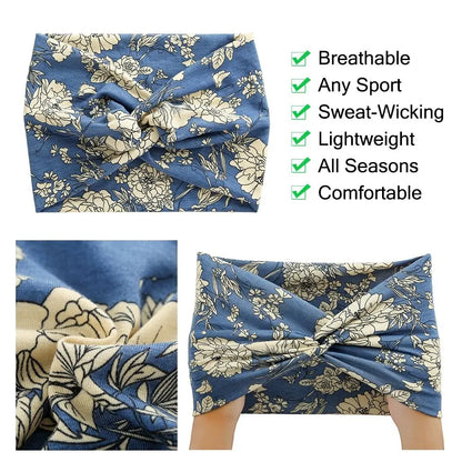Luxe Extra-Large Twisted Turban Headband | Wide Non-Slip Workout Head Wrap | D'AuraHaven