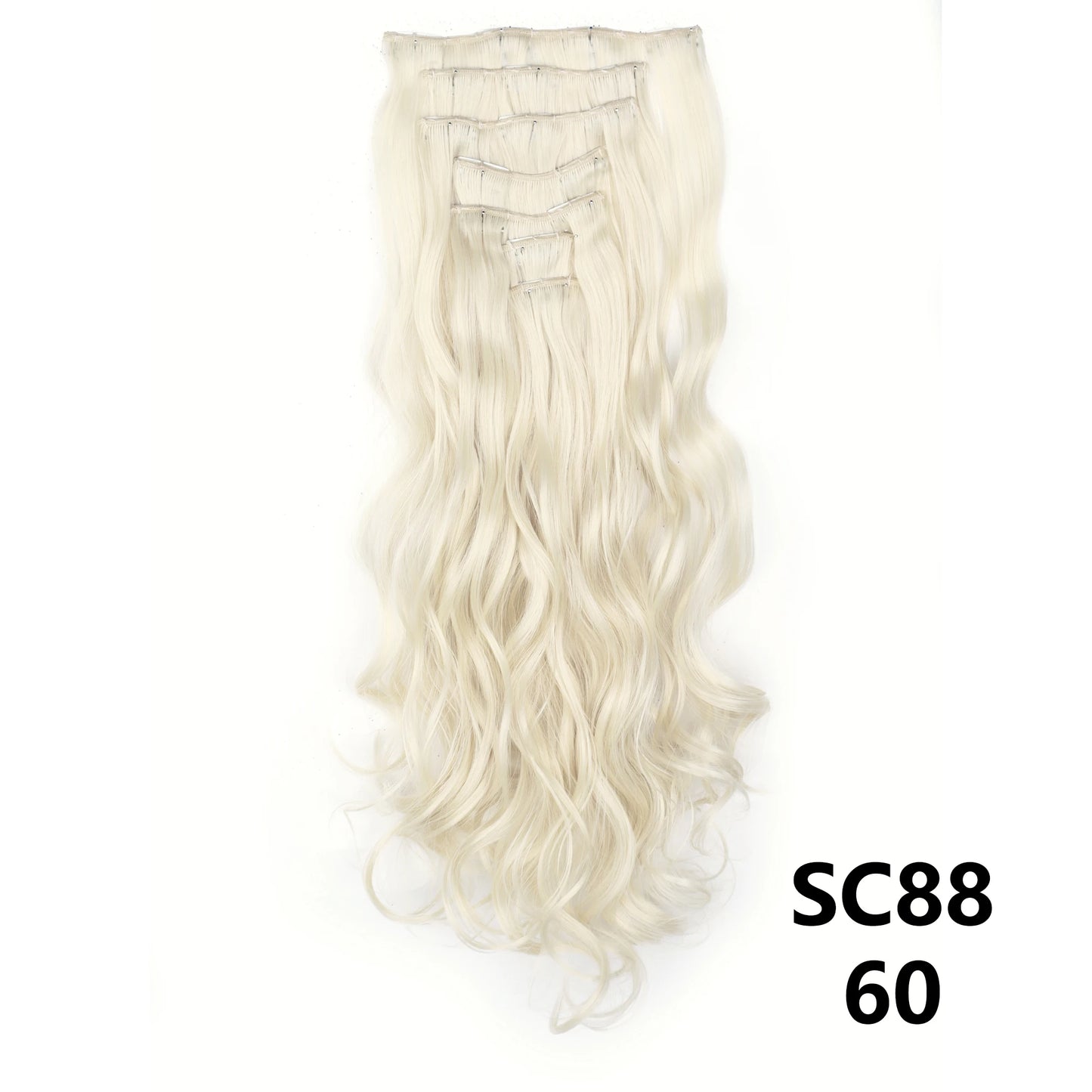 D'AuraHaven LuxVolume™ 24" Long Straight Clip-In Hair Extensions (7-Pcs Set)